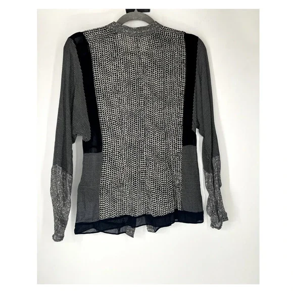 Reiss Black and White Blouse - Picture 6 of 8